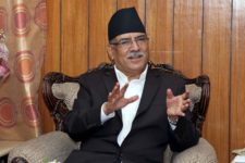 Prime Minister Pushpa Kamal Dahal interacts with the high-officials of Federation of Nepali Journalists at his official residence in Baluwatar, on Tuesday, August 09, 2016. Photo: RSS