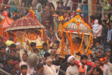Devotees take out a procession with the chariots of Ram and Janaki in Janakpurdham of Dhanusha district, on the occasion of Bibaha Panchami festival, Sunday, December 4, 2016. Photo: Brij Kumar Yadav